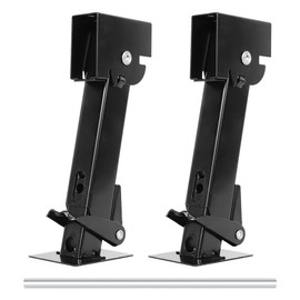TeukRiGa Telescoping Trailer Stabilizer Jacks 2 Pcs, 11.8"-17.7" Folding Trailer Stabilizer Stands, Supports up 1000lbs Each, 11.8" Long Bar/Crack Included
