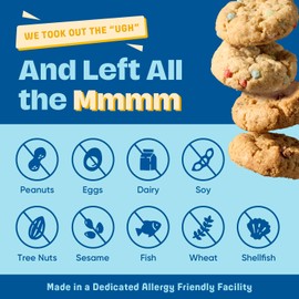 Gluten Free Partake Crunchy Chocolate Chip & Vanilla Sprinkle Cookies Variety Pack - Vegan - Free From the Top 9 Allergens Including Dairy, Wheat, Soy, Eggs, & Peanuts - Non GMO - Safe School & Office Snack (4 Pack, 3oz Resealable Bags)