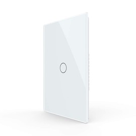 Smart Light Switch, LIVOLO WiFi Touch Wall Switch for Smart Home, Compatible with Alexa & Google Home, Neutral Wire Required, Single Gang, Tempered Glass Panel, White (120V)