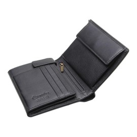 Esquire Peru RFID Leather Wallet 9.5 cm, black, Casual