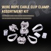 Glarks 24Pcs M2 Wire Rope Cable Clip Clamp with Cable