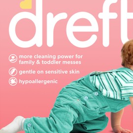 Dreft Stage 2 Active Baby Liquid Laundry Detergent, Hypoallergenic, Helps Remove 99% of Baby Food Stains, 114 Loads, Baby Laundry Detergent, Newborn Essentials