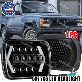 Unbranded 1PC 5x7" 7x6" LED Headlight Hi/Lo Sealed Beam For Jeep Wrangler YJ Cherokee XJ