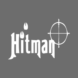 Hitman Hunting Decal Vinyl Decal Sticker for Cars Trucks Windows Bumpers Walls Laptops Skins - 5.5 Inches at Largest Point - White with No Background - KCD3302