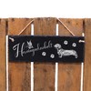DEKO-LANDO Slate Board Hereingedackelt Dachshund Paws Design 22 x 8