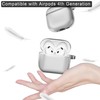for AirPods 4th 2024 Generation Cover with Magnetic Anti-Lost Cord,