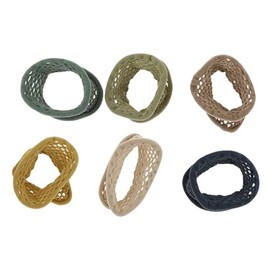 VOCOSTE Hair Elastic Hair Rope, Hair Accessory, High Elasticity, Stylish, Hair Bundle, Simplified, Work or School Commute, Everyday Use, 6 Pieces, Colorful Mesh