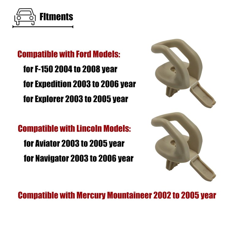 LXROAR01 2PCS Roof Coat Hanger Hooks Compatible with Ford F150
