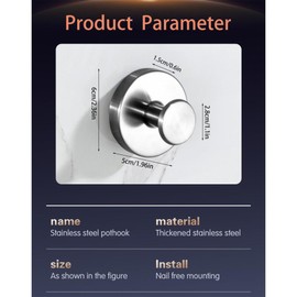 Suction Cup Hooks for Shower, Wall Hooks No Drill Towel Hooks for Bathroom, Kitchen, Glass Door Window, Tile-Easy to Install,Strong Adsorption(Silver, 2 Pack)