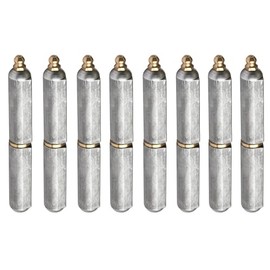 MOUNTAIN_ARK 8 Pack 4" x 17/32" Weld On Bullet Hinges with Grease Zerk, Heavy Duty Steel Lift Off Weldable Barrel Hinges for Metal Gate, BBQ Smoker, Trailer