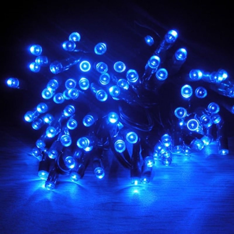 RunQiao Blue Solar Fairy String Lights Outdoor Garden Waterproof 164ft/