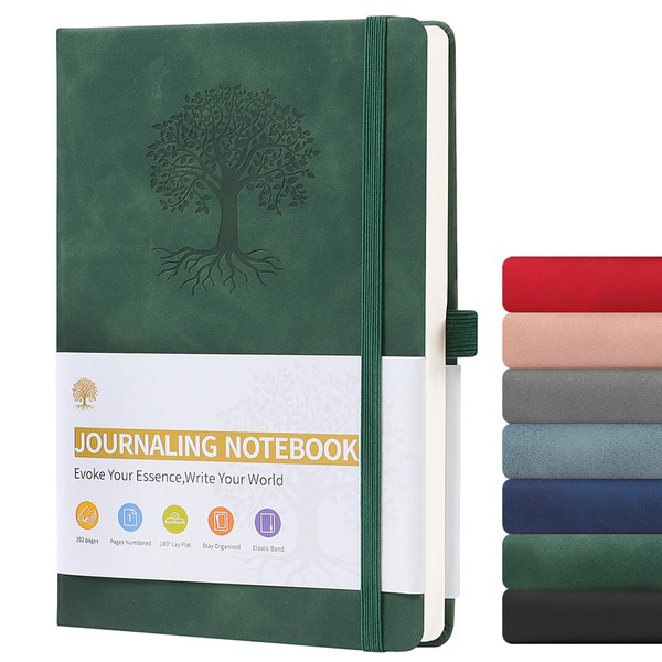 ZTOWOTO Lined a5 Notebook Hardcover, Thick Journal Notebook PU Leather,