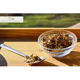 Organic Way Hawthorn Leaf and Flower Whole (Crataegus monogyna) - Herbal Tea | European Wild-Harvest | Organic, Kosher & USDA Certified | Non GMO & Gluten Free | Origin - Albania (2 Oz)