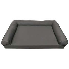 Dogbed4less Platform Memory Foam Pet Sofa Bed with Removable Bolster & Cover