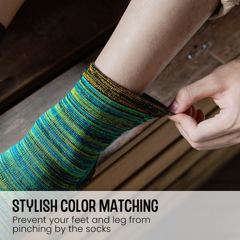 PUTUO Mens Five Toe Socks: Cotton Finger Socks for Men