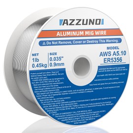 AZZUNO Magnesium Aluminum Mig Welding Wire, ER5356 0.035" Aluminum Mig Wire, 1-LB, 1-PACK
