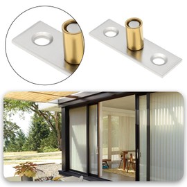 Be In Your Mind 4Pcs 8mm Sliding Door Guide Locator Stainless Steel Drawer Soppers for Wooden Door Moving Doors Glass Barn Doors Sliding Doors 8x14mm