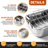 Roasting Pan with U-shape Rack,304 Stainless Steel Bakeware Tray Large
