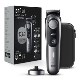 Braun All-in-One Men's Shaving Kit Series 9 9440, 13-in-1 Beard, Face, Nose, Ear Trimmer, Hair Clippers, Body Groomer and Manscaping