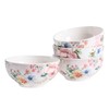 Bico Margret's Garden Ceramic Bowls Set of 4, for Pasta,