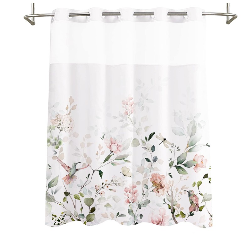 Tititex No Hooks Snap in Liner Aesthetic Blooming White Flowers