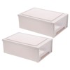 jojofuny 2pcs Stackable Plastic Storage Drawer for Clothes Makeup Organizer