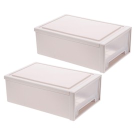 jojofuny 2pcs Stackable Plastic Storage Drawer for Clothes Makeup Organizer for Desk Versatile Storage Box for Bathroom and Vanity