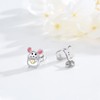 Midir&Etain Mouse Cheese Earrings 925 Sterling Silver Cute Animals Stud