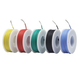 StrivedayFlexible Silicone Wire 24awg Electric Wire 24 Gauge Coper Hook Up Wire 300V Cables Electronic Stranded Wire Cable Electrics DIY Box-1