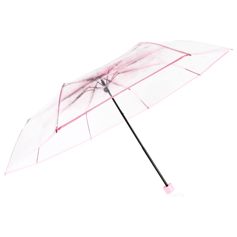 Milya Pocket Umbrella Transparent Ultra Light Manual Umbrella Transparent Cherry