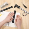 4 PCS Metal Ruler Kit, 12 Inch and 6 Inch