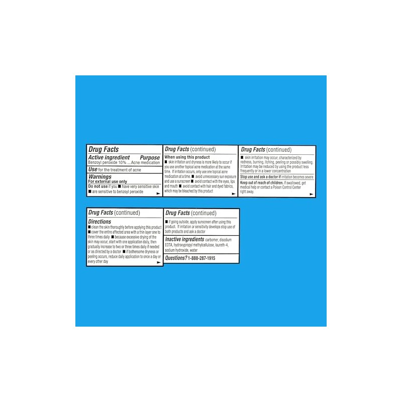 Equate 10% Benzoyl Peroxide Acne Treatment Gel - 2 Pack