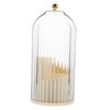 Ciieeo Rotatable Makeup Brush Organizer with Lid Stylish Transparent Cosmetic