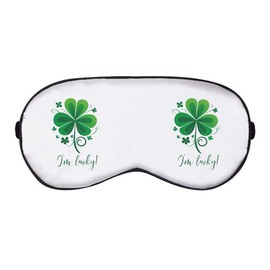 'I Am Lucky Text with Clover' Sleep/Travel Eye Mask (EY00022105)
