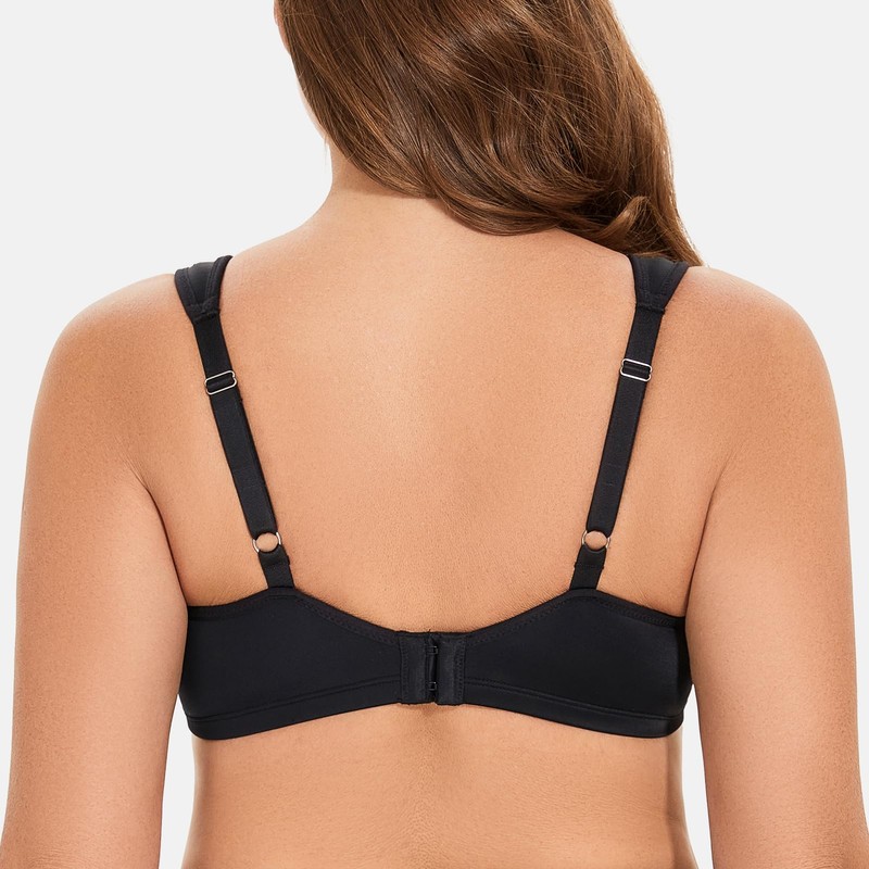 MELENECA Women's Minimizer Seamless Unlined Comfortable Plus Size Underwire Bra