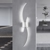 CANEOE Modern Wall Sconce, White Long Strip Led Wall Light