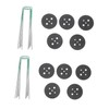Levemolo 25 Sets U Shaped Ground Stakes with Gaskets for