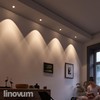 Recessed Spotlight Frame, Round, Pivoting, Stainless Steel and White