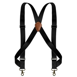 HNYIODA Men's Suspender Heavy Duty 2 Hooks Suspenders for Men 1.4 Inch Side Hook Adjustable Belt Loops for Big and Tall Men