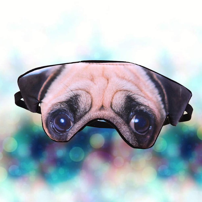 SUPVOX Sleeping Masks Dog Pug Pattern Eye Mask Eye Cooling