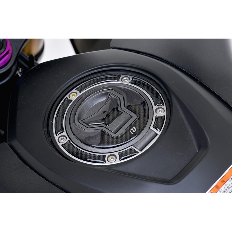 H2C MKNAJ17600ZA GROM JC92 Fuel Lid Pad, Carbon Style, PVC