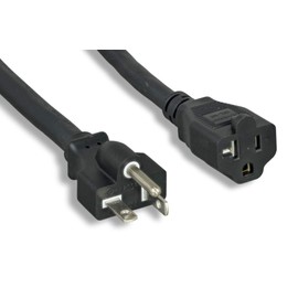 Cablelera NEMA 5-20 Power Extension Cord NEMA 5-20P to NEMA 5-20R, 25ft, 12AWG, 20A (ZADA53ABY-25)