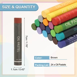 PATIKIL Brown Oil Pastels, 24Pcs Soft Oil Crayons Creamy Pastels Stick Art Supplies for Art Painting Drawing Blending Graffiti for Drawing Beginners Artists