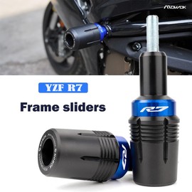 MOWOK Frame sliders For Yamaha R7 YZFR7 2021 2022 2023 2024 2025 Motorcycle Accessories Crash Protection pad Bobbins Pad Falling Protector Frame Sliders YZF-R7 (Red)