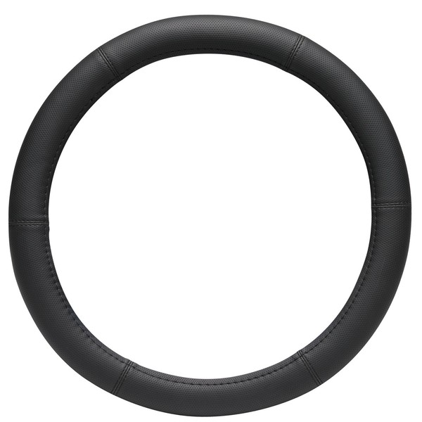 SUMEX Black Pvc Leather Look Steering Wheel Cover For Smaller