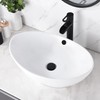Luxier CS-004 Oval 23 in. Bathroom Ceramic Vessel Sink Art