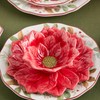 Winter Blooms Poinsettia Dessert Plates – Set of 4 3D
