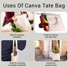 HiFEN® Premium Plain Natural Cotton Shopping Tote Bag Eco Friendly