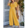 CUPSHE Womens Summer Jumpsuit V-Neck Short Dolman Sleeve Overall Wide