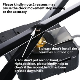 Mudder High Torque Clock Movement with 2 Hands to Fit Dials up to 58.6 cm/ 23.1 Inches in Diameter (Shaft Length 23 mm/ 9/10 Inches, Black)